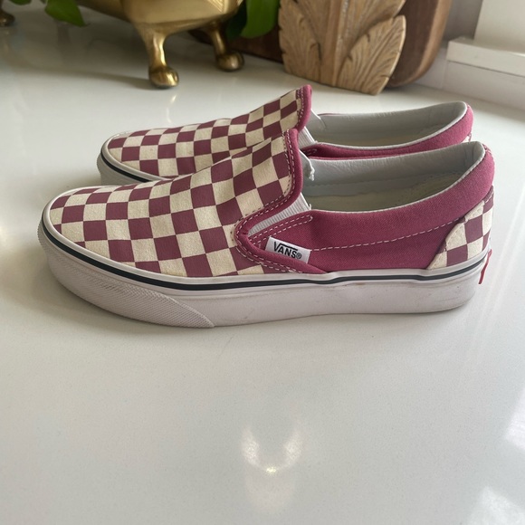 COPY - Dark Rose Checkered Vans slip on sneakers women’s 5.5 - Picture 4 of 6